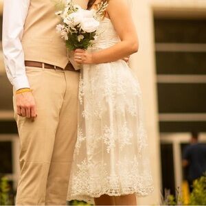 MY DARLING DAYDREAMER WHITE LACE BUSTIER MINI DRESS - LULUS